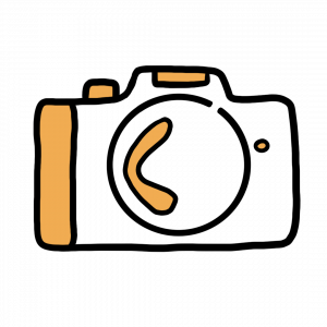 Eine gezeichnete Kamera